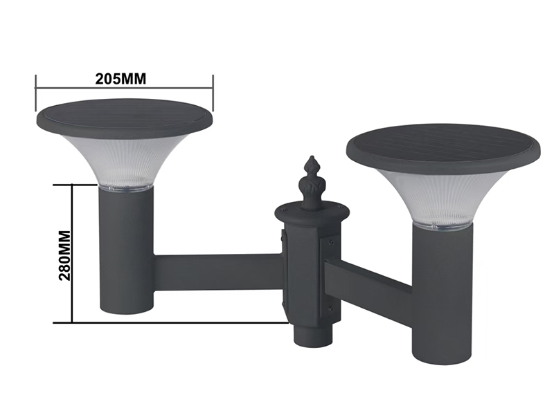 PY-SG018-16W Doppelbirnen-Solar-Gartenleuchte PY-SG018-16W Doppelbirnen-Solar-Gartenleuchte